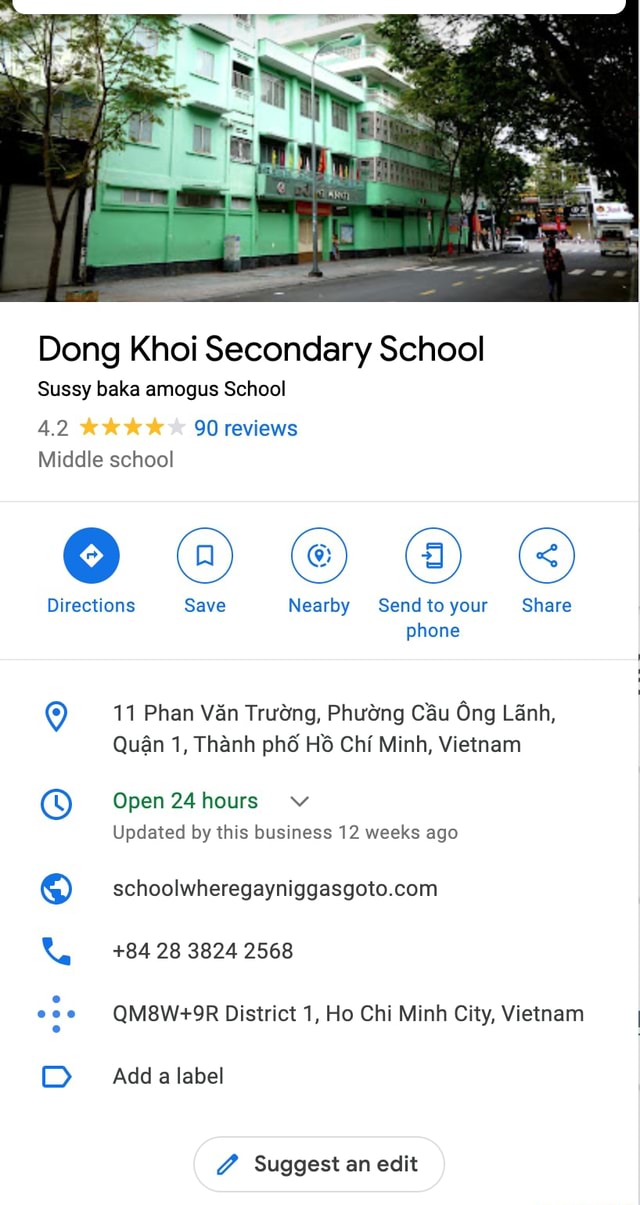 Dong Khoi Secondary School Sussy baka amogus School 42 90 reviews Middle  school Directions Save Nearby