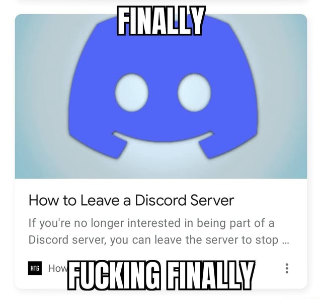 How to Leave a Discord Server