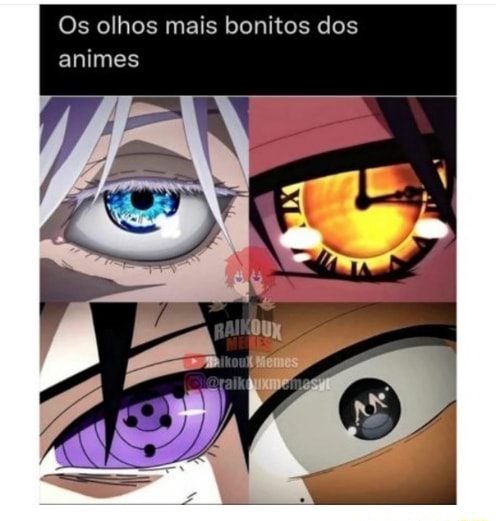 OS OLHOS NOS ANIMES ONARIZE A BOCA - iFunny Brazil