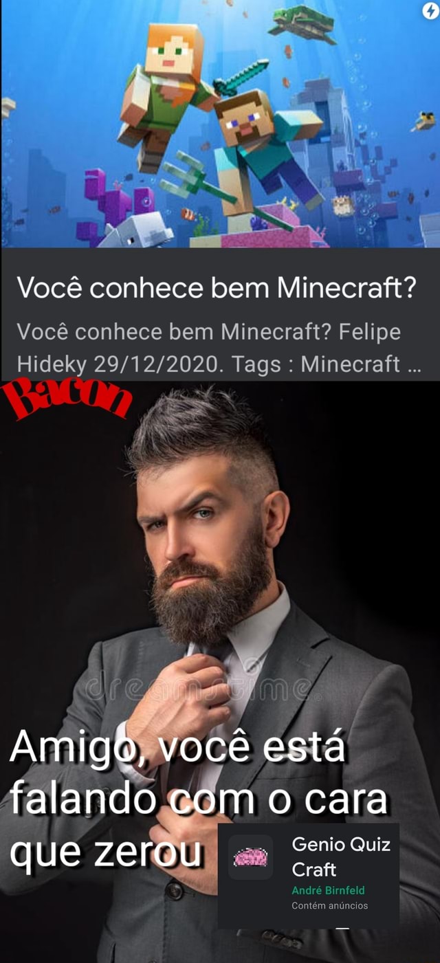 O GÊNIO QUIZ DE MINECRAFT! 