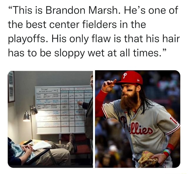 Why Does Brandon Marsh Wet His Hair During MLB Games?