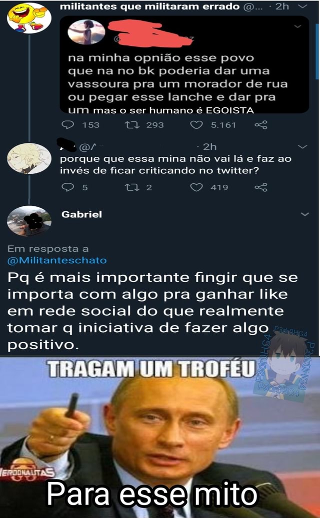 militantes que militaram errado on X:  / X