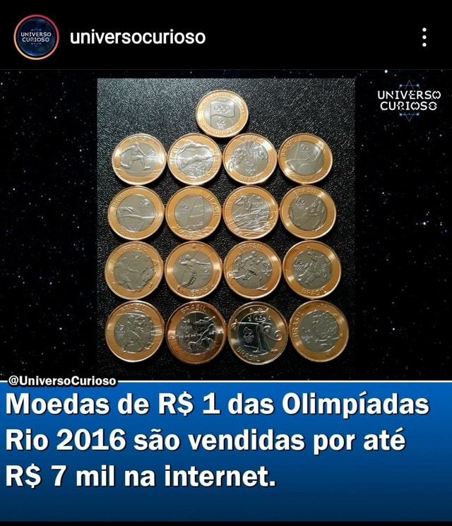 Moedas de R$ 1 da Rio 2016 são vendidas por até R$ 7 mil na internet