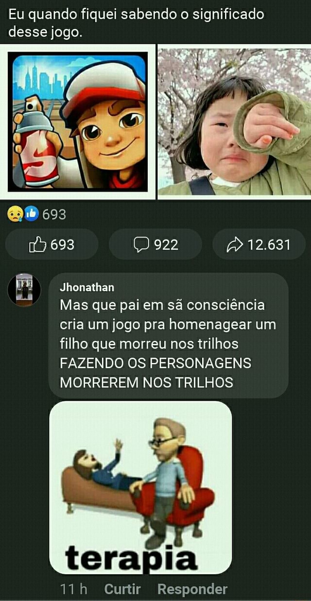 O TRISTE SIGNIFICADO DO JOGO SUBWAY SURFERS 