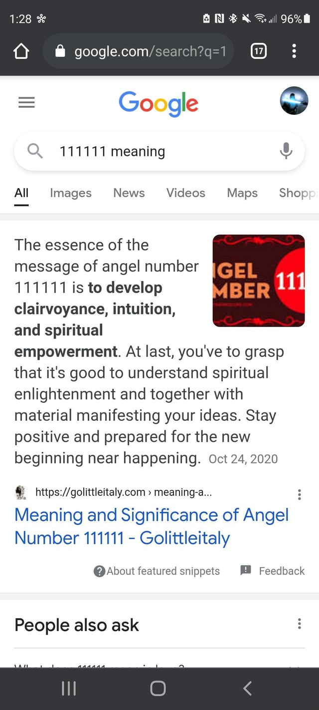 AN all Google 111111 meaning All Images News Videos Maps Sho; The 