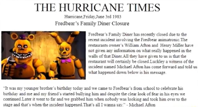 FredBear's Family Diner 1983 (FNAF) - THE TRAGIC STORY OF WHAT ACTUALLY  HAPPENED IN 1983 