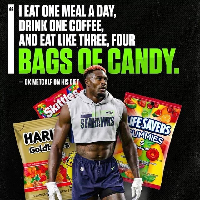 DK Metcalf Diet: Coffee, 3 Bags of Candy, and a Single Meal