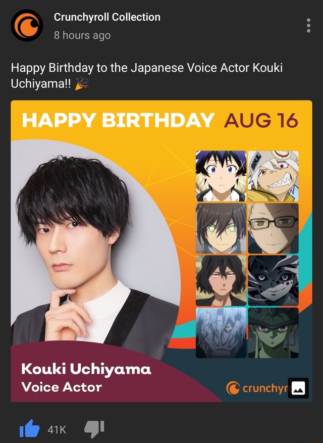 Crunchyroll - Also! Happy Birthday to the Voice Actress