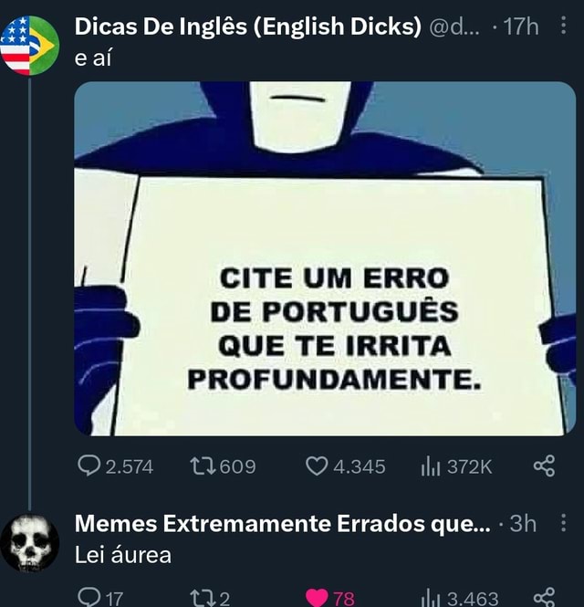 Dicas De Inglês (English Dicks) on X:  / X