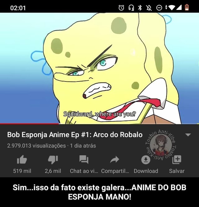 O LANÇAMENTO DO BOB ESPONJA ANIME!!! 