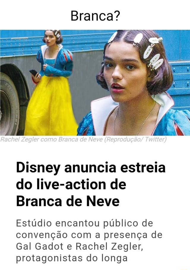 Disney anuncia estreia do live-action de Branca de Neve
