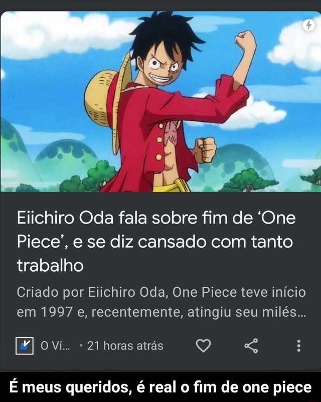 One Piece está chegando ao fim