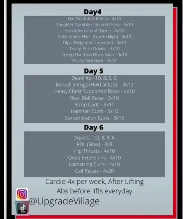 Flat Dumbbell Bench 4x10 Shoulder Dumbbell Seated Press 3x10