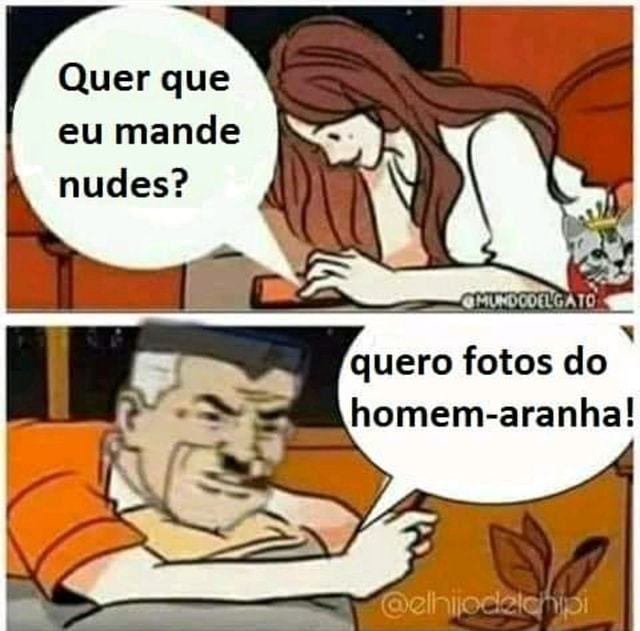 Que um nudes bb? duStm.. cross não, eu quero fotos do Homem-Aranha! -  iFunny Brazil