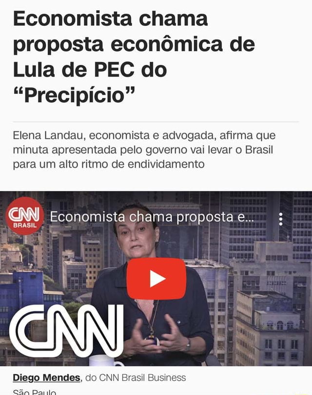 Economista Chama Proposta Econ Mica De Lula De Pec Do Precip Cio