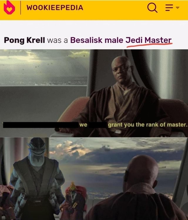 Jedi Master, Wookieepedia