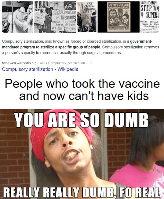 Compulsory sterilization, also known as forced or coerced sterilization