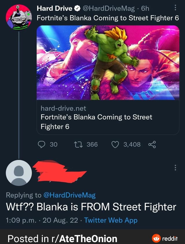 Fortnite's Blanka Coming to Street Fighter 6