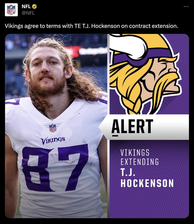 Vikings agree to terms on contract extension with TE Hockenson