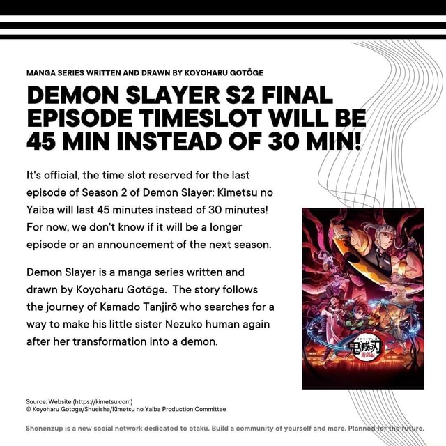 Demon Slayer Season 2 Final Episode Will Be 45 Minutes - Otaku Tale