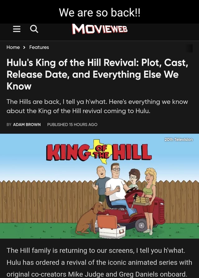 A 'King of the Hill' Revival Is Coming to Hulu - Okayplayer
