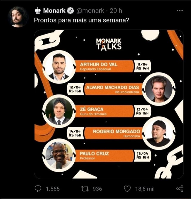 OROCHINHO PUT# COM O TWEET DO MONARK! 