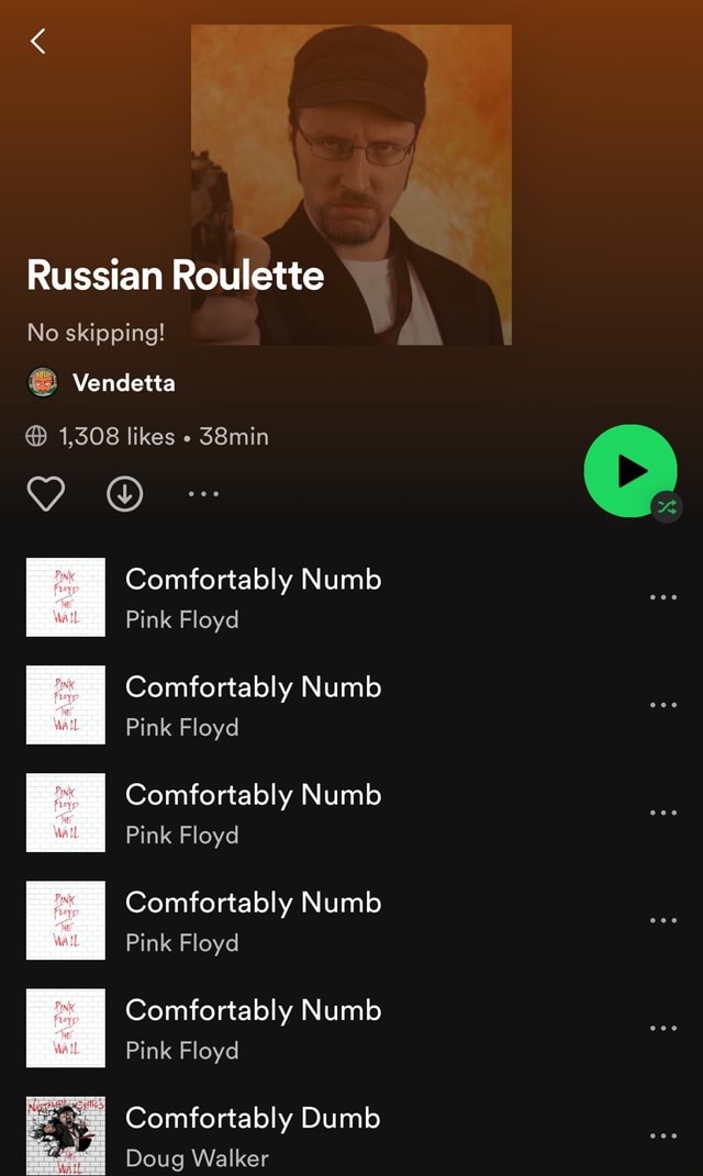 My take on Russian Roulette : r/weirdspotifyplaylists
