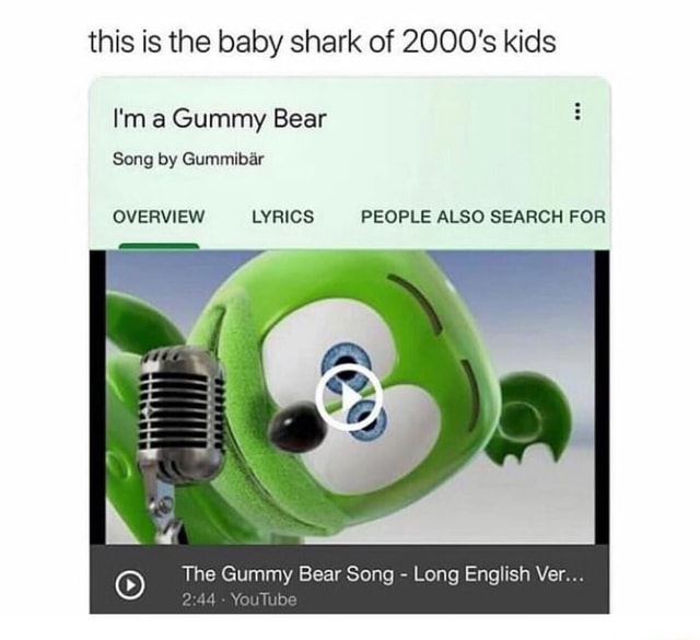 The Gummy Bear Song – English Lyrics Version - Gummibär