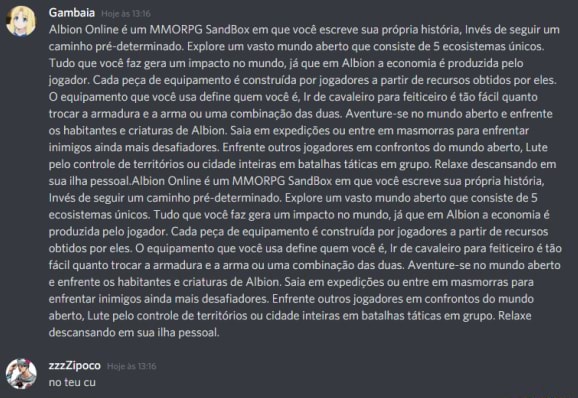 ALBION ONLINE É UM MMORPG SANDBOX. NÃo! EM QUE VOCÊ ESCREVE SUA PRÓPRIA  HISTÓRIA Você não