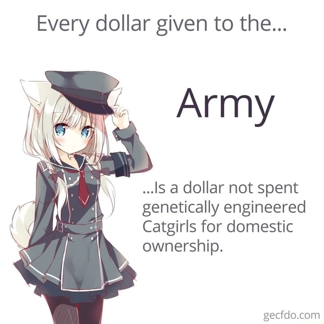 Random image that I accidentally uploaded to the front page because I don't  know where the privacy drop down is - Every dollar given to the Army  ..IS a dollar not spent