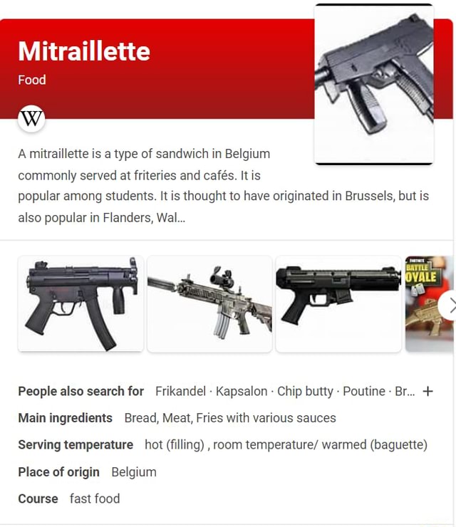 Belgian Food: Mitraillette