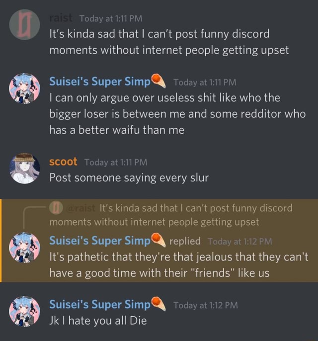 funny shit i found on discord