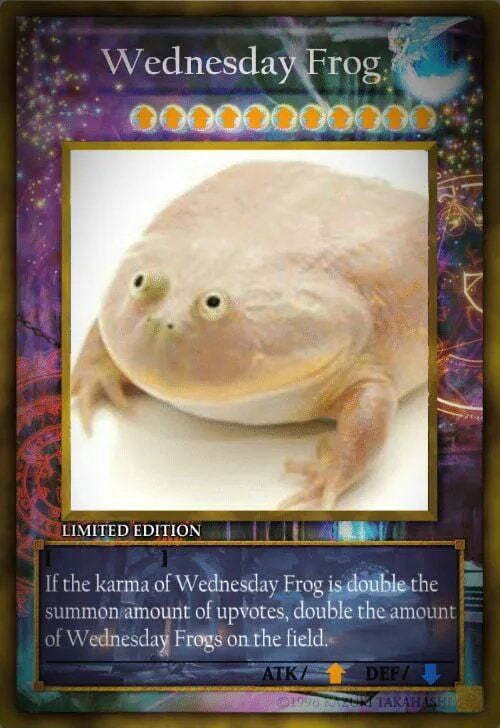 Wednesday LIMITED EDITION If the karma of Wednesday Frog i the amoune