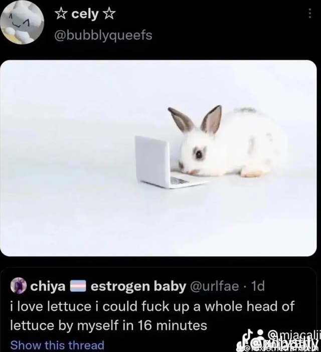 Cely bubblyqueefs chiya estrogen baby urlfae id i love lettuce i
