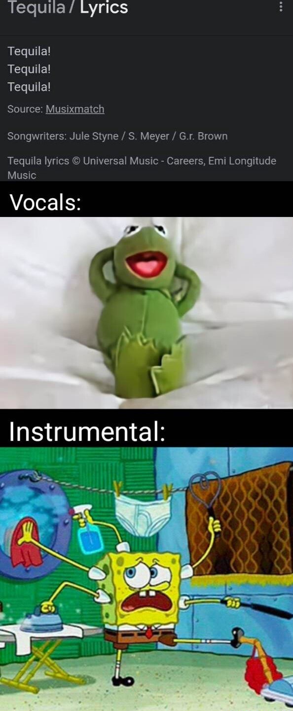 Tequila/ Lyrics Tequila! Tequila! Tequila! Source Musixmatch