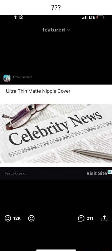 LTE featured Ultra Thin Matte Nipple Cover LL Visit @an - iFunny Brazil