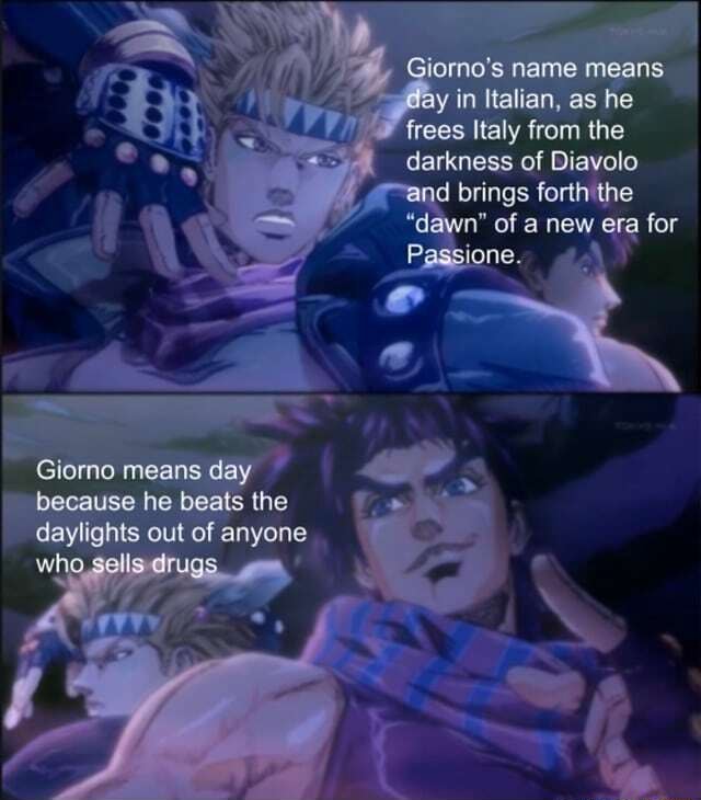 JoJo Memes : Giorno And Dio Roadtrip