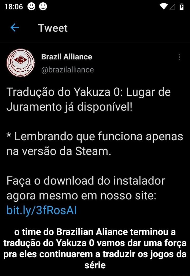 Brazil Alliance - Novo instalador disponível agora em