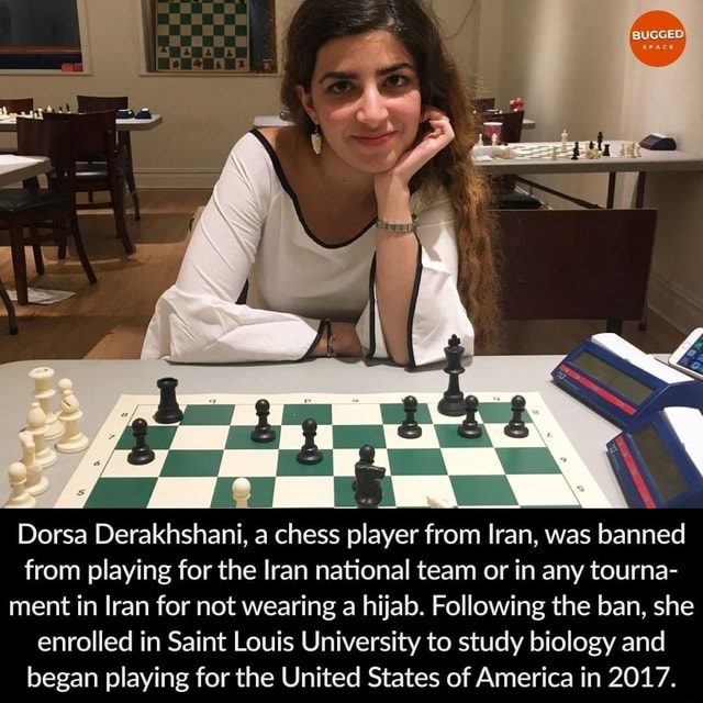 Iranian-born International Master of Chess - Dorsa Derakhshani. In this  picture, she's playing for the United States. : pics