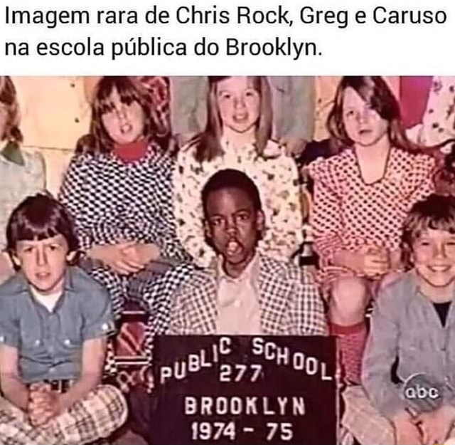 Imagem rara de Chris Rock Greg e Caruso na escola p blica do