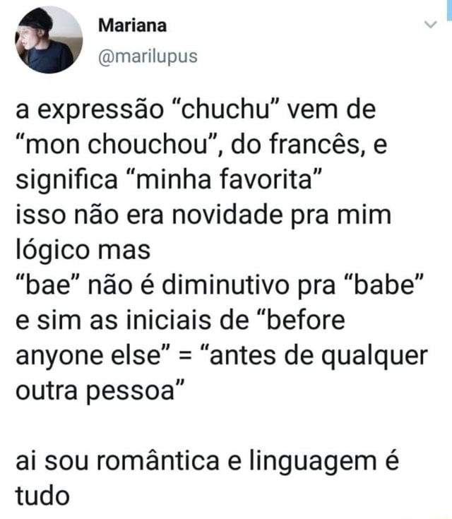 O que significa bae?