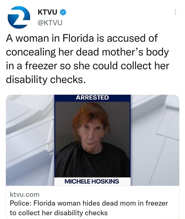 KTVU KTVU A woman in Florida is accused of concealing her