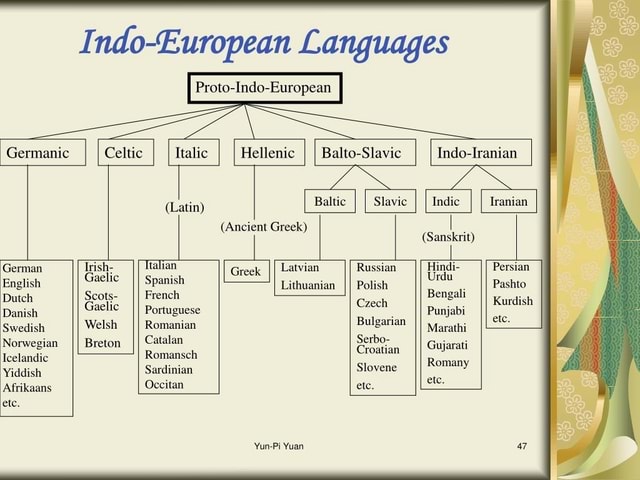 IndoEuropean Languages ProtoIndoEuropean Germanic Celtic Italic