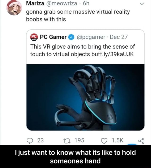 PC PC Gamer This VR glove aims to bring the sense of touch to virtual  objects buff <1 0} - iFunny Brazil