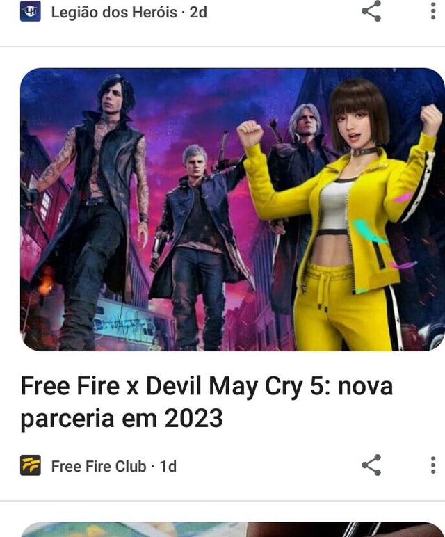 Free Fire terá crossover com Devil May Cry 5; saiba mais