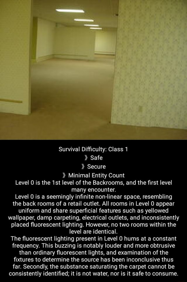 The Backrooms Level 0 - 50 Survival Difficulty Comparison