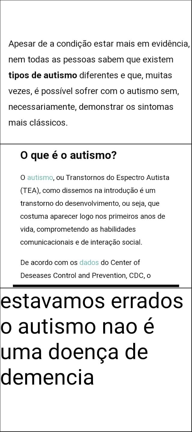 Apesar de a condição estar mais em evidência nem todas as pessoas sabem que existem tipos de