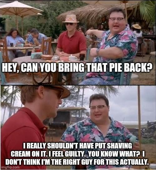 Jurassic Park deleted scene HEY, GAN YOU BRING THAT PIE BACK? REALLY