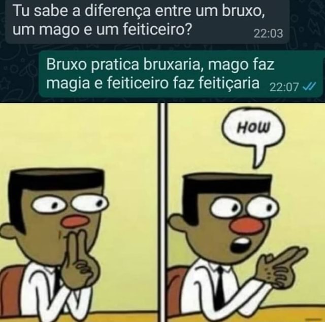 Tu sabe a diferença entre um bruxo, um mago e um feiticeiro? Bruxo