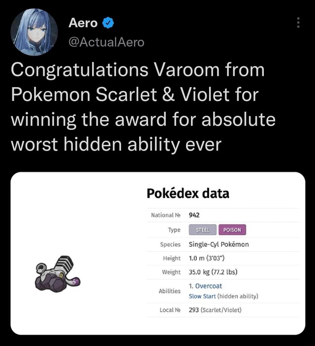 Varoom -  Pokédex